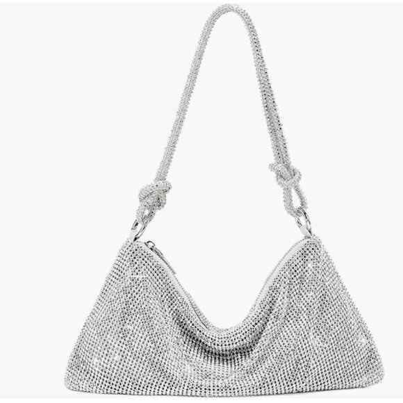 Slouchy Rhinestone Hobo Handbag - Picture 9 of 10